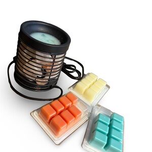 Black Electric Wax Warmer + Assorted Wax Melts Bundle